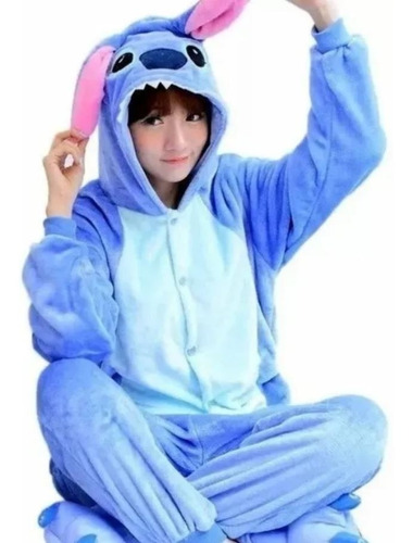 Imagen 2 de 4 de Pijama Disfraz Kigurumi Tipo Stitch Adulto