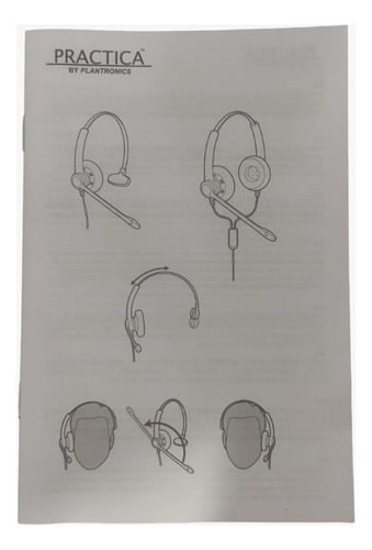 Auriculares Plantronics Sp11 Practica Mono Rj11, color negro