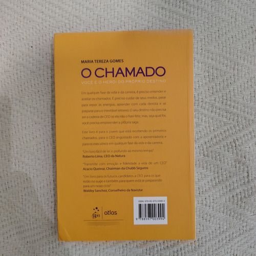 Livro O Chamado - Você É O Herói Do Próprio Destino, De Gomes, Maria Tereza. Editora Atlas, Capa Mole Em Português (Usado)
