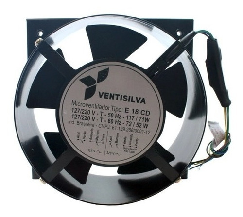 Microventilador Axial 185x185x102mm Ventisilva E18al Bivolt