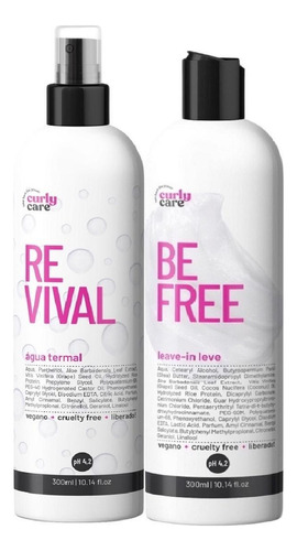 Água Termal Curly Care Revival E Leave-in Be Free 2x300ml