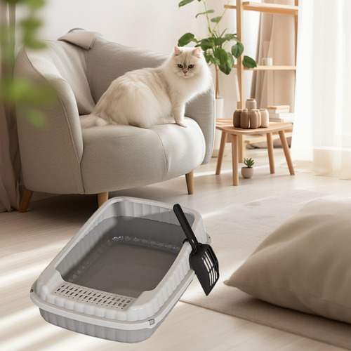 Caja De Arena Para Gatos Abiertos, Inodoro De Gatito, Con