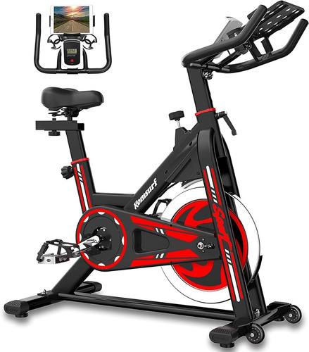 Bicicleta Estatica Portatitl Color Rojo Marca Goflyshine