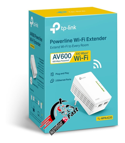 Tl-wpa4220 Extensor Powerline Wifi Av600 A 300 Mbps Tp Link