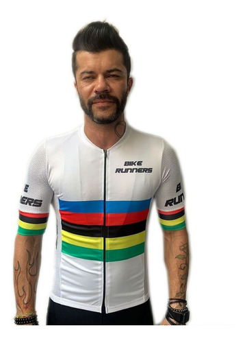 Camisa Befast Premum Agile Branca Bi Campeã Do Mundo Bike