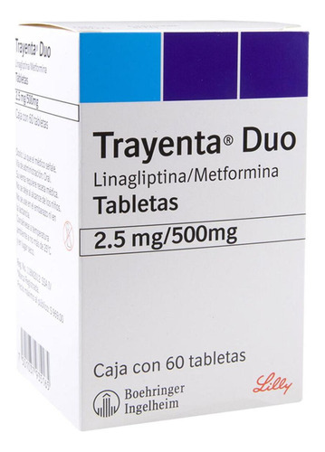 Trayenta Duo 2.5/ 500 Mg Caja Con 60 Tabletas