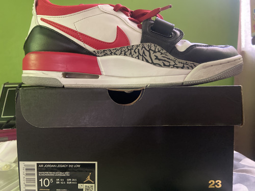 Tenis Air Jordan Legacy 312 Blanco/rojo /negro Talla 10.5 Us (Usado)