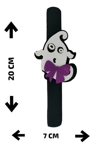 Pulseras Brazaletes Colores Halloween Fantasma Fiesta 12pz