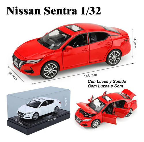 Z Nissan Sentra Miniatura Metal Coche Con Expositor Acrílico