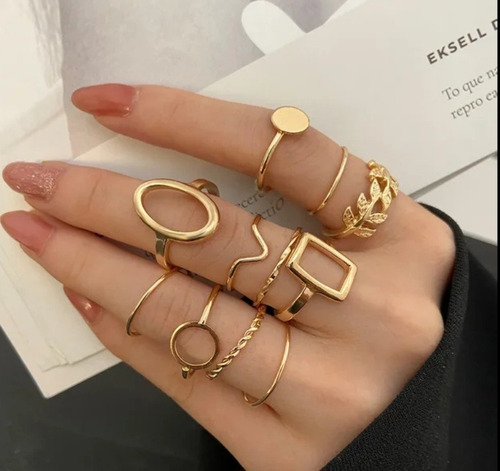 Conjunto De Anillos Joyería De Moda 