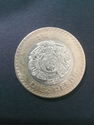 Moneda Dorada 10 Pesos (Usado)