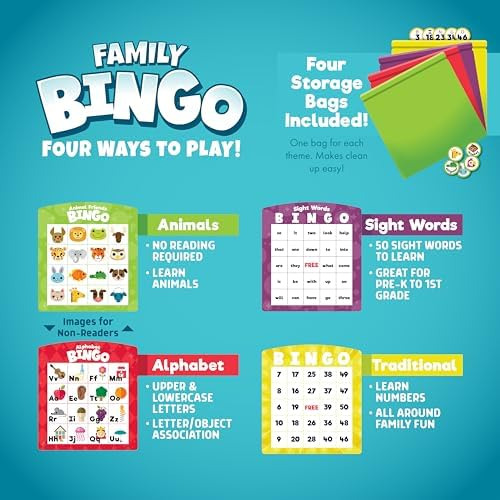 Chuckle & Roar Bingo Familiar Juego Nocturno Básico Para Y