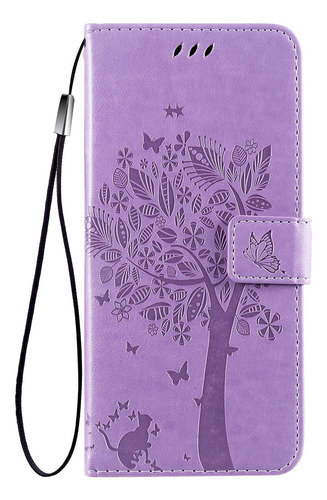Funda Para Galaxy A20s Wallet Flip Folio Kickstand Purple