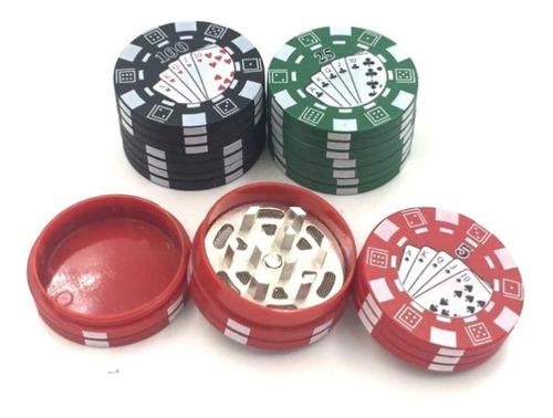 Grinder Molino Polinizador Triturador Poker Verde Imán 40mm