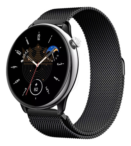 Pulseira Não Descasca Magnética Para Amazfit Gtr Mini A2174 Cor Preto