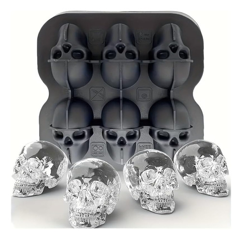 Molde De Cubos De Hielo De Calavera Dakgagmah, Bandeja De De