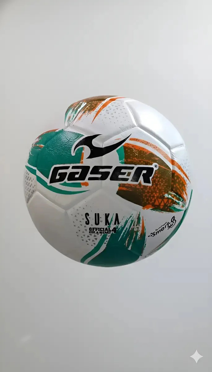 Balón De Futbol Gaser Soccer Suka Laminado No.4 Color Turqueza/naranja
