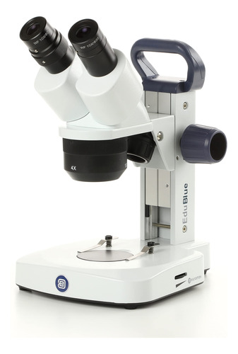 Edublue - Microscopio Binocular Estéreo 1x/2x/4x Objetivo .