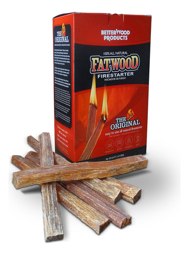 Better Wood Products Fatwood Firestarter Box, 2 Libras