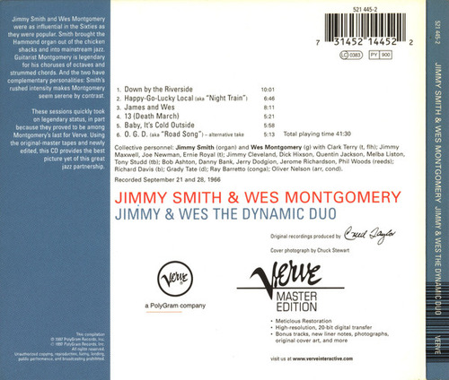 Cd Jimmy & Wes - The Dynamic Duo (jimmy Smith) Estándar