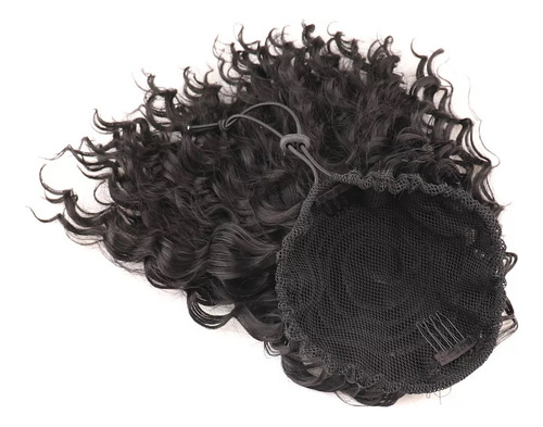 Para Aplique Rabo De Cavalo Cacheado Curto 35cm Fibra