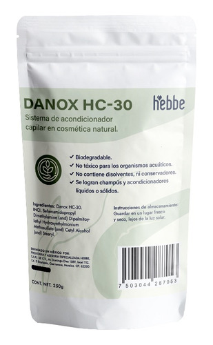 Danox Hc-30 Emulsionante Acondicionador Solido Artesana 250g