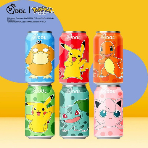 Refresco Pokemon Qdol Sabores Varios 330ml