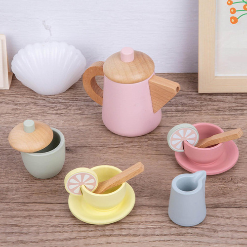 A Juego De Fiesta De Té De Madera, Juego De Cocina De