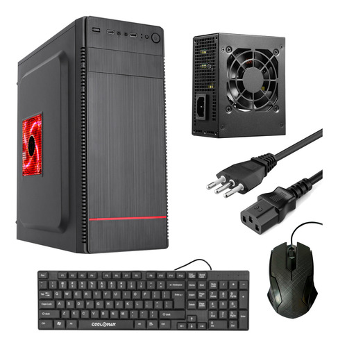 Gabinete Combo Atx Coolmax H6 700w Mouse Teclado - Tecnobox