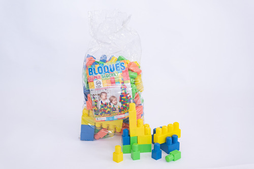 Bolsa De Bloques Encastrables 100pcs Juguete Para Niños