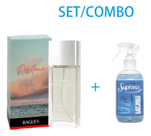 Perfume Set Combo Positano + Perfume Textik Blue Femenino Ed