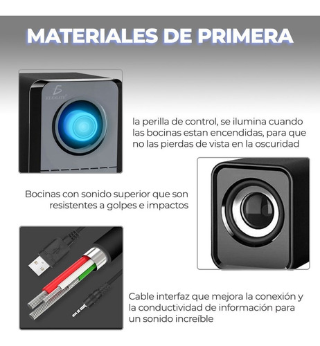 Elegate Bocina 2.1 Con Subwoofer Estéreo Usb Y 3.5mm Bct303
