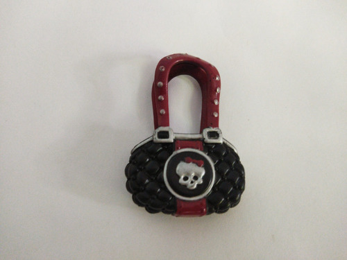 Monster High Accesorio Bolso Negro Línea Roja Skull 