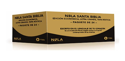 Caja De Biblias Nbla/economica/letra Grande/tapa Rustica/24