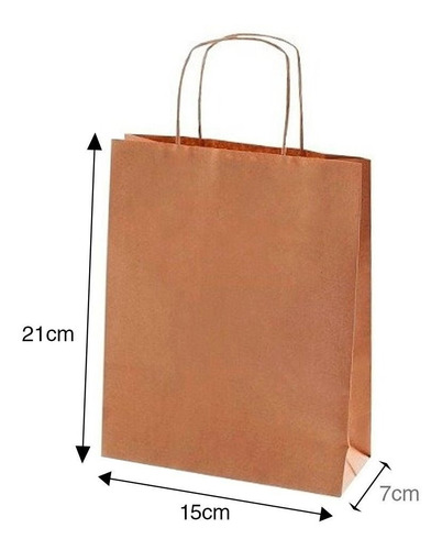 Sacola De Papel Kraft 15x07x21 ( 100unid Promoção )