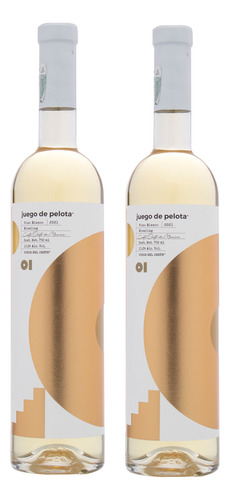 2 Botellas De Vino Blanco Juego De Pelota 01 Riesling 750ml