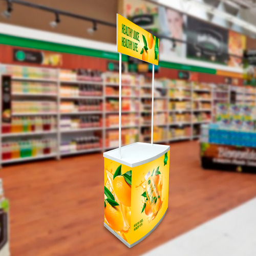 Demo Stand Modulo Portátil Plástico Pvc Sin Publicidad