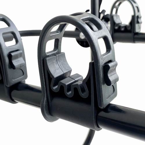 Soporte para 3 bicicletas para vehículos Sedan Hatch, SUV, color caucho, color negro