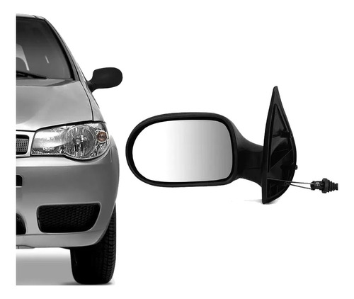 Retrovisor Externo Palio 4p 2004 A 2007 Manual Lado Esquerdo