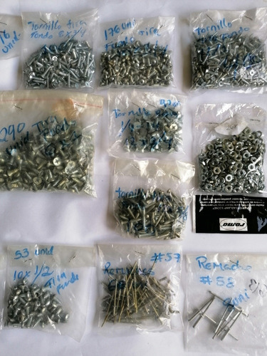 Lote De Tornillos, Tuercas, Mechas, Arandelas Y Remaches