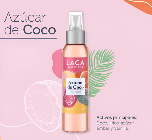 Laca Body Splash Mujer AzĂșcar De Coco 125 Ml