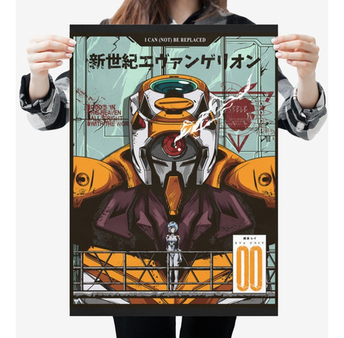 Vinilo Decorativo 21x30cm Poster Evangelion 13 Anime Manga