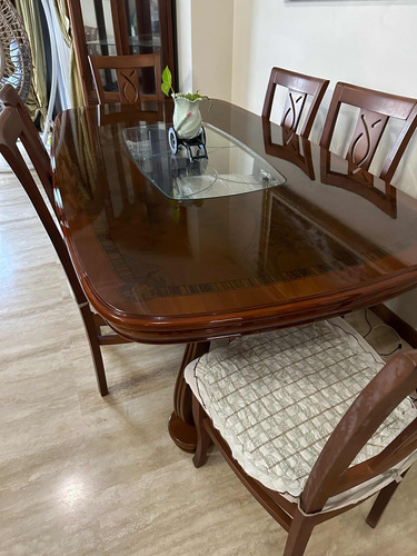 Comedor De Madera Italiana 6 Puestos