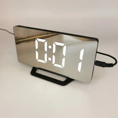 Reloj Digital Eléctrico Con Reloj Blanco De Pantalla Grande