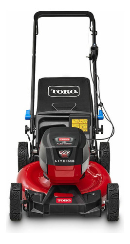 Cortadora de pasto eléctrica Toro 21323 con bolsa recolectora y color rojo con batería incluida