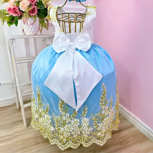 Vestido de dama de honra cheap azul claro