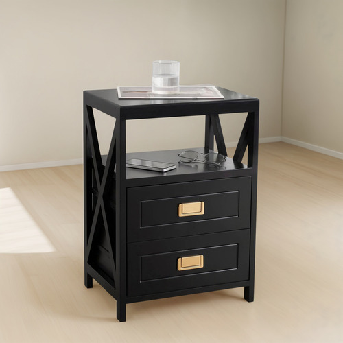 Mesita De Noche De Madera No Requiere Montaje, Mesa Auxiliar
