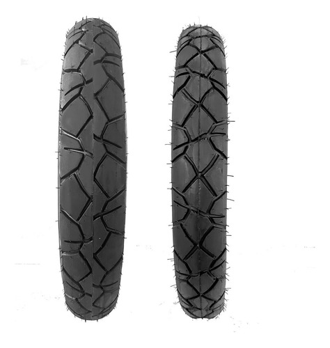 Par Pneus Pop Biz 80/100-14 + 60/100-17 Parrudo Cinborg C/c