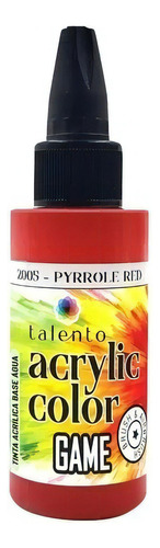 Tinta Acrylic Color Game 30ml Diversas Cores - Talento Cor 2005- Pyrrole Red