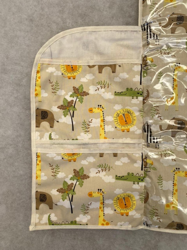 Imagem 2 de 7 de Trocador De Fralda Portátil Luxo Premium - Safari Bege